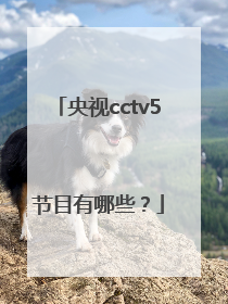 央视cctv5节目有哪些？
